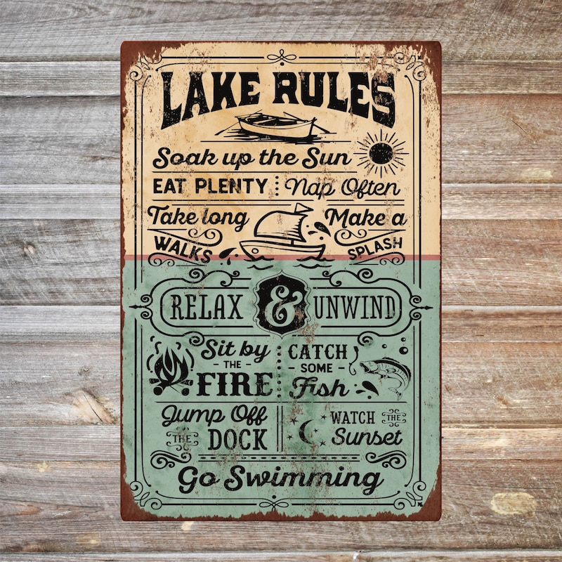 Lake Rules - Etsy