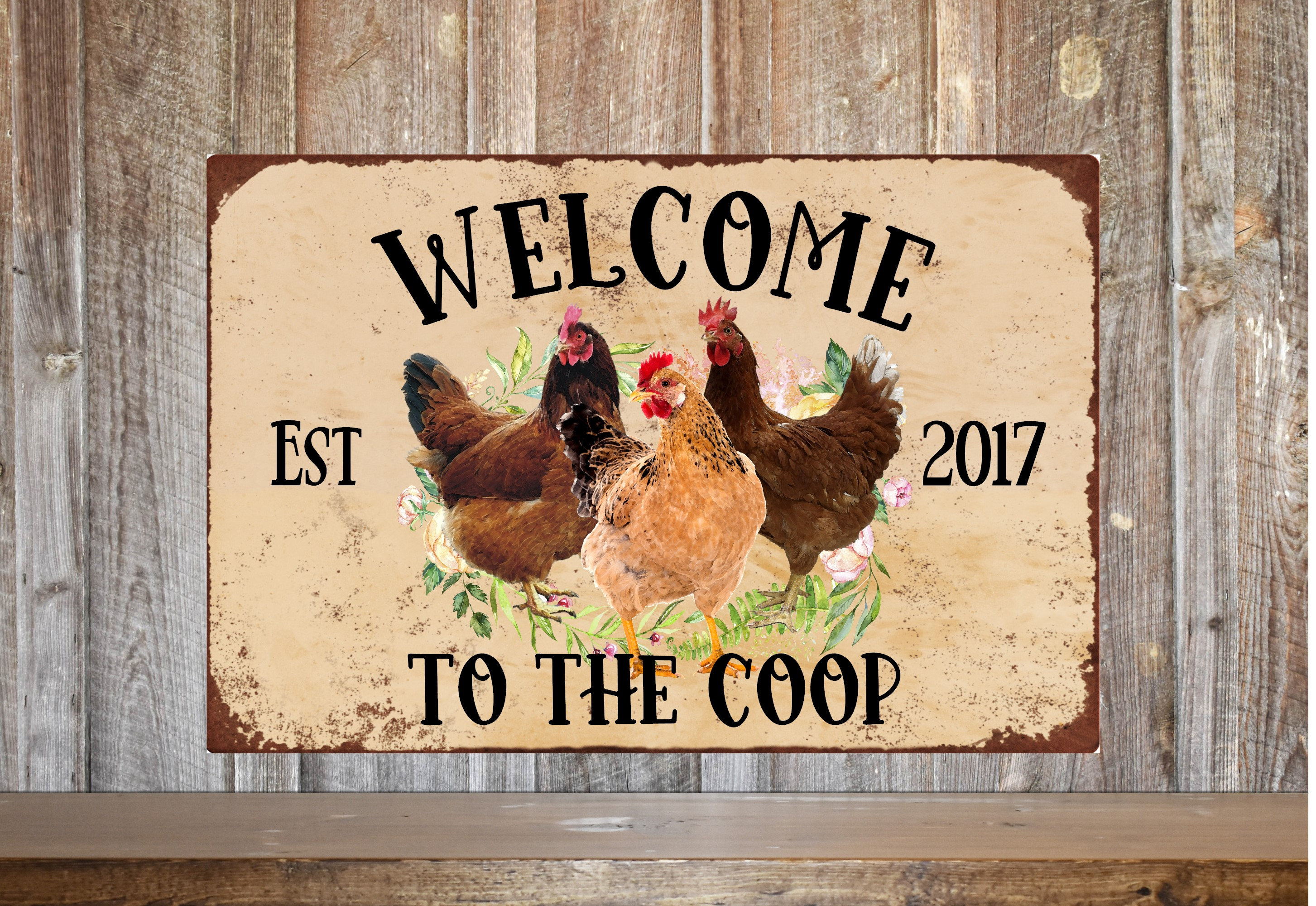 Welcome to the Coop Sign: Personalized Chicken Coop Decor - Etsy