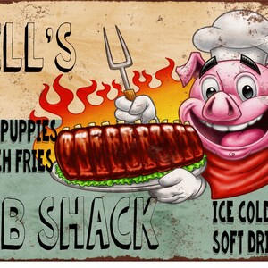 Rib Shack Sign, Custom Sign
