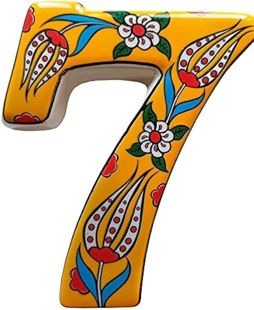 Exquisite Handmade Turkish Ceramic House Numbers, Ceramic Address Plaque and Numbers, Address Numbers, Door Numbers, Ceramic Numbers