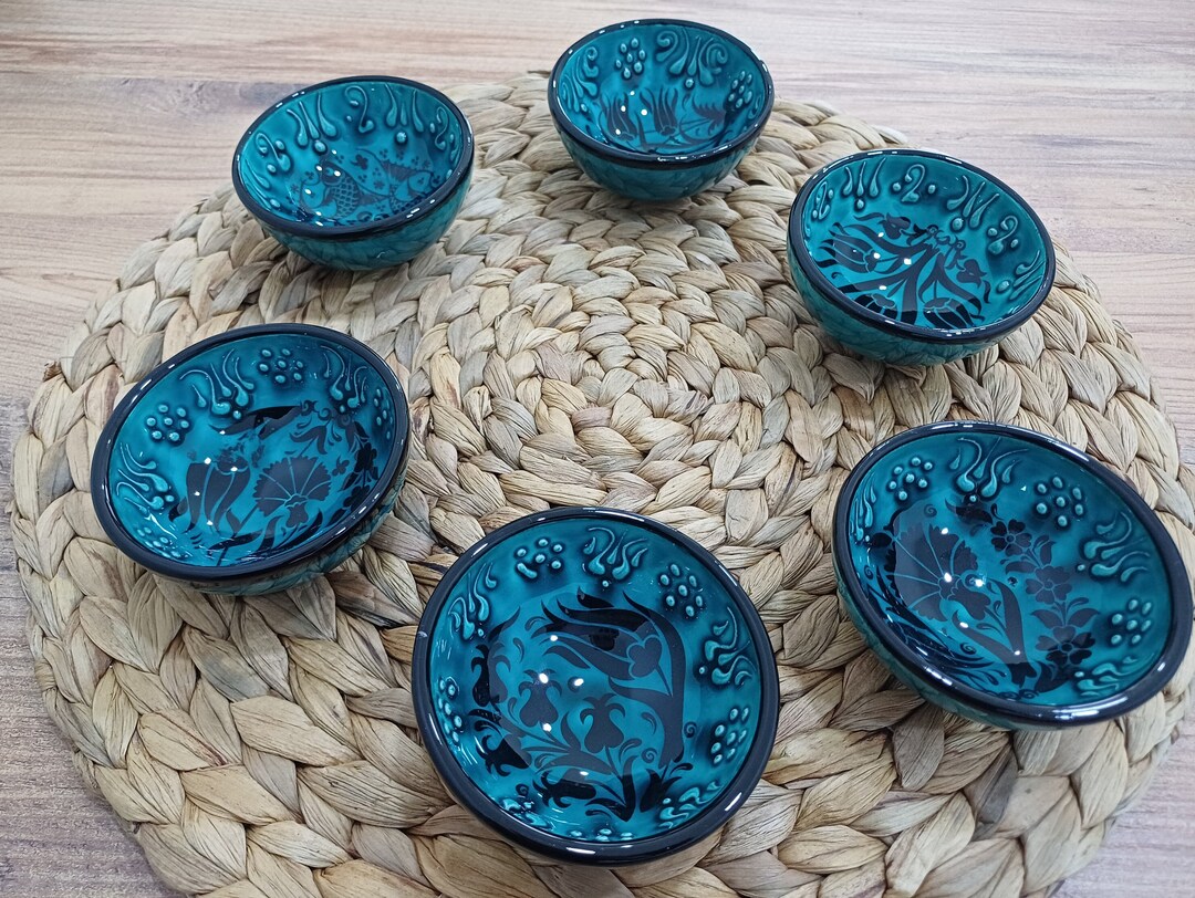 Hand Painted Small Turkish Ceramic Bowls 8 Cm / Snack Bowls for Tapas