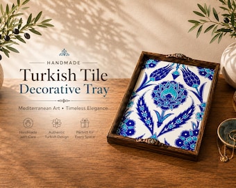 Turkish Tile Decorative Tray | Mediterranean Vanity Organizer