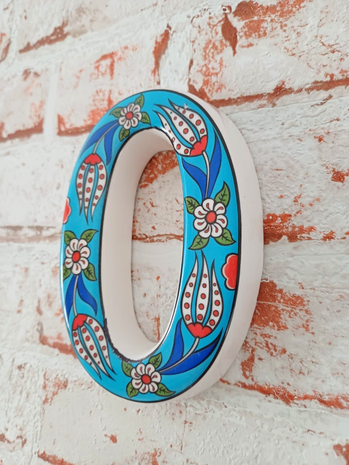 Exquisite Handmade Turkish Ceramic House Numbers, Ceramic Address Plaque and Numbers, Address Numbers, Door Numbers, Ceramic Numbers