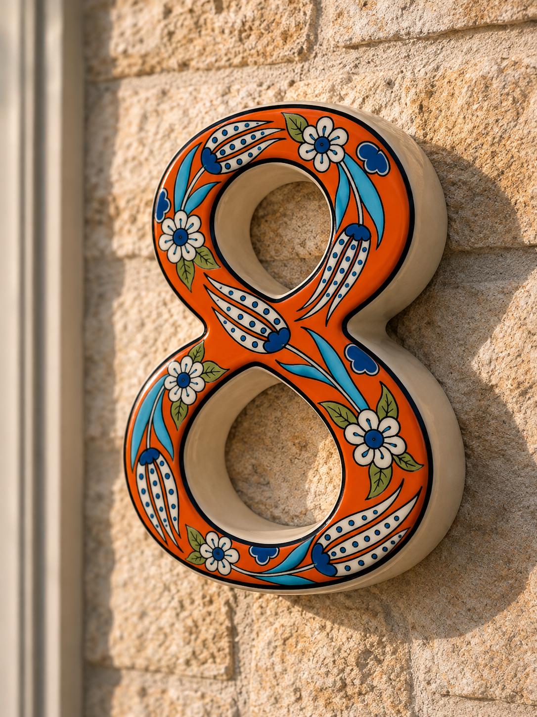 Ceramic House Number, Personalized Address Plaque, Handmade