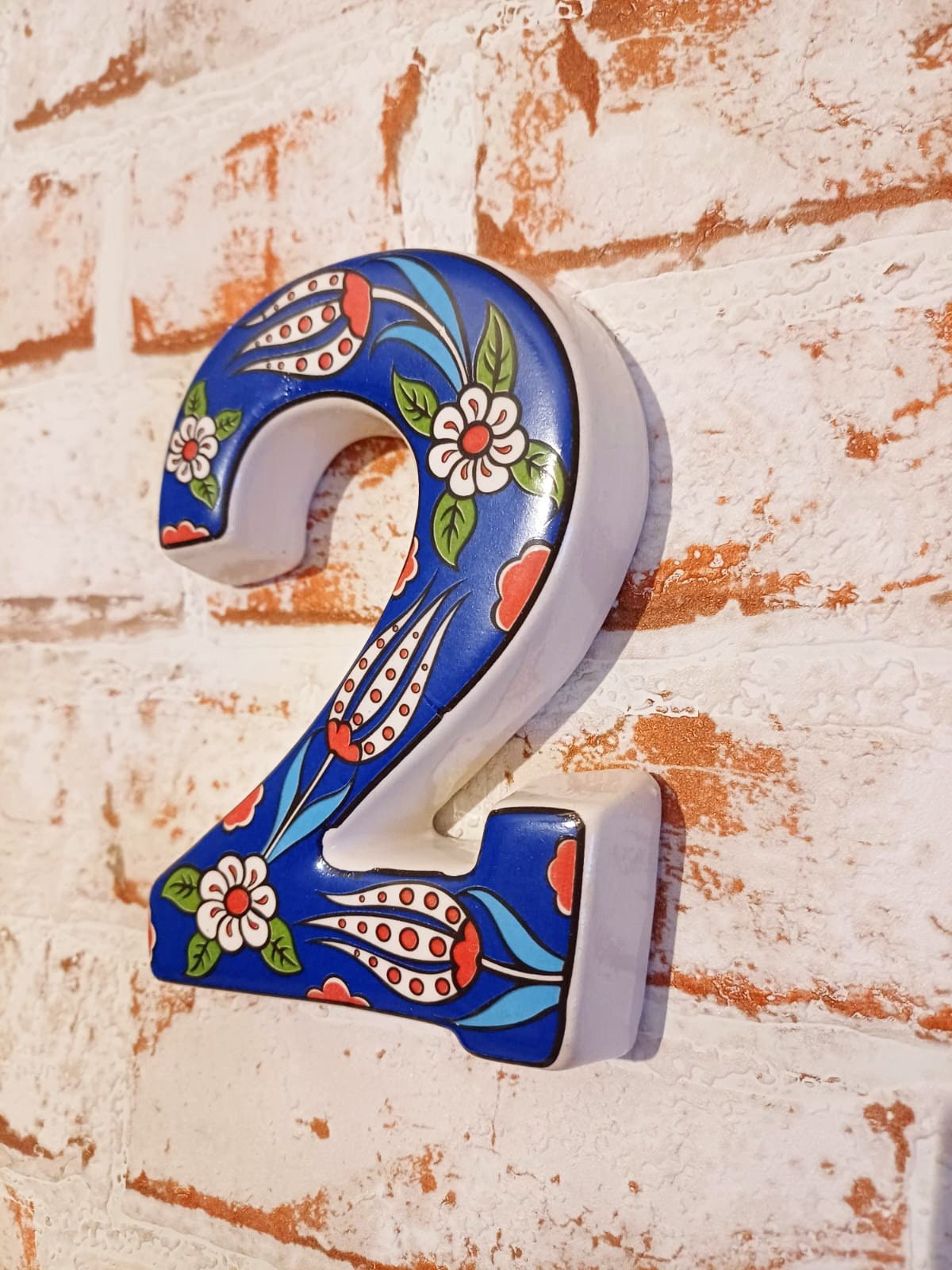Exquisite Handmade Turkish Ceramic House Numbers, Ceramic Address Plaque and Numbers, Address Numbers, Door Numbers, Ceramic Numbers