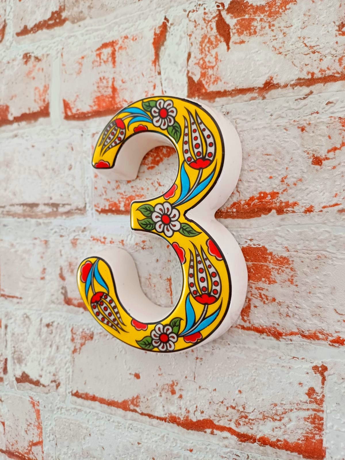 Exquisite Handmade Turkish Ceramic House Numbers, Ceramic Address Plaque and Numbers, Address Numbers, Door Numbers, Ceramic Numbers