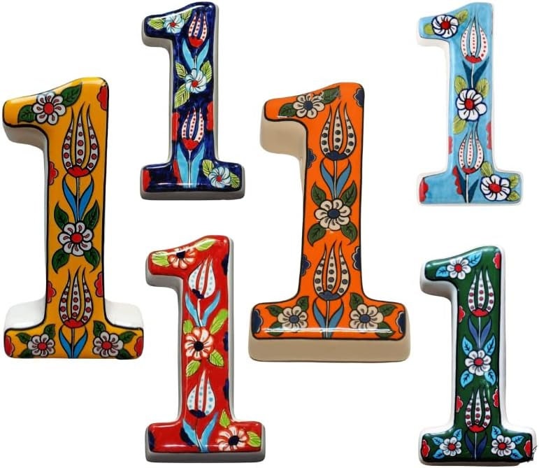 Exquisite Handmade Turkish Ceramic House Numbers, Ceramic Address Plaque and Numbers, Address Numbers, Door Numbers, Ceramic Numbers