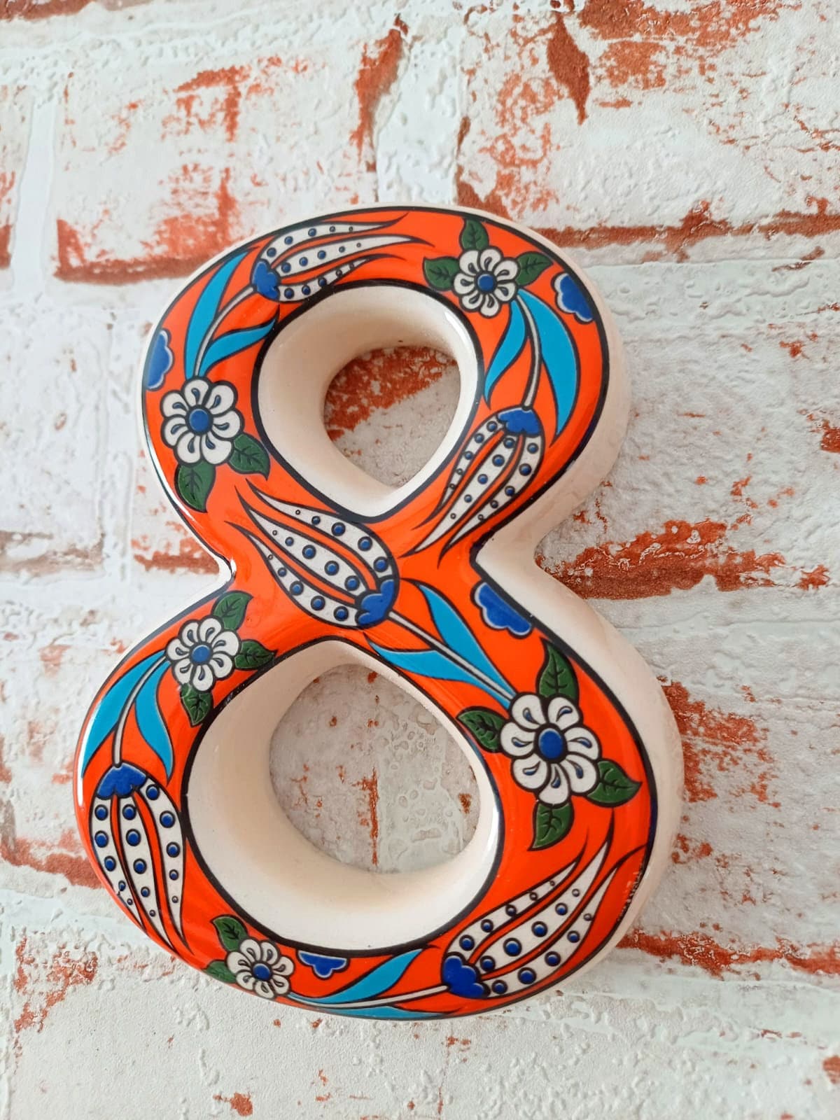 Exquisite Handmade Turkish Ceramic House Numbers, Ceramic Address Plaque and Numbers, Address Numbers, Door Numbers, Ceramic Numbers