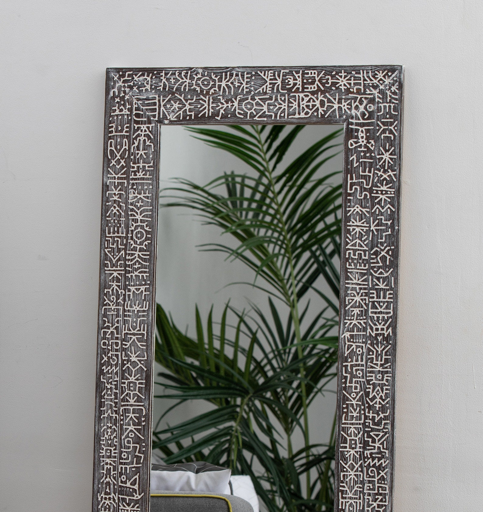 BAM African carving wooden mirror african large wooden Etsy