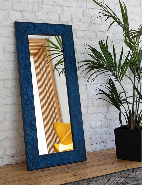 Papua Dark Blue wall mirror hallway mirror baguette mirror Etsy
