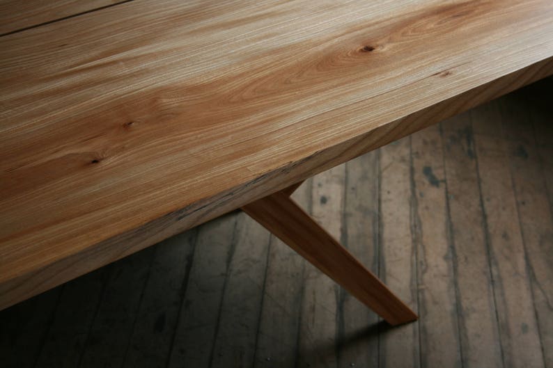 Reclaimed Wood Dining Table modern with natural finishes. Etsy