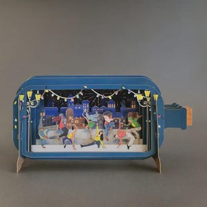 3D Street Dance Pop Up Card | Hip-Hop Theatre Scene | Handmade Breakdance Card | Unique Gift for Teens & Dancers | Message in a bottle