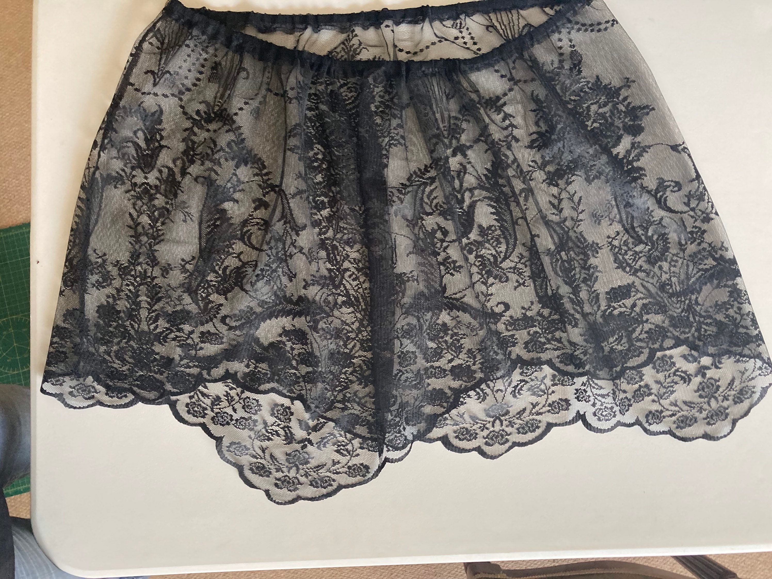 Black Lace Skirt Extender Full Length Dress Extender Black Etsy UK