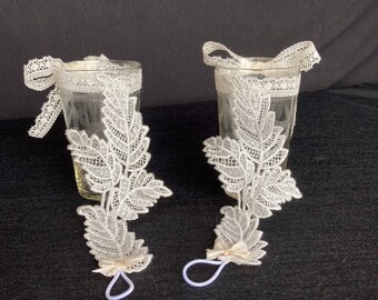Lace Wedding Anklets: Barefoot Bridal Foot Jewellery