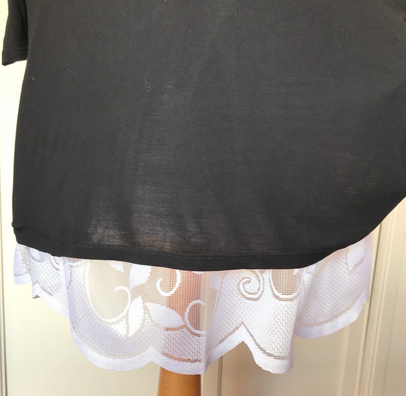 Shirt extenderslip extendercustomblouse extendertop extenderlaceundershirttop lengthenerplus sizecurvewhite lacewhitebelly band