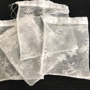 Produce bag, reusable lace,lace pouch bag, drawstring ,fruit and vegetable bags, clothing bags, lace bag