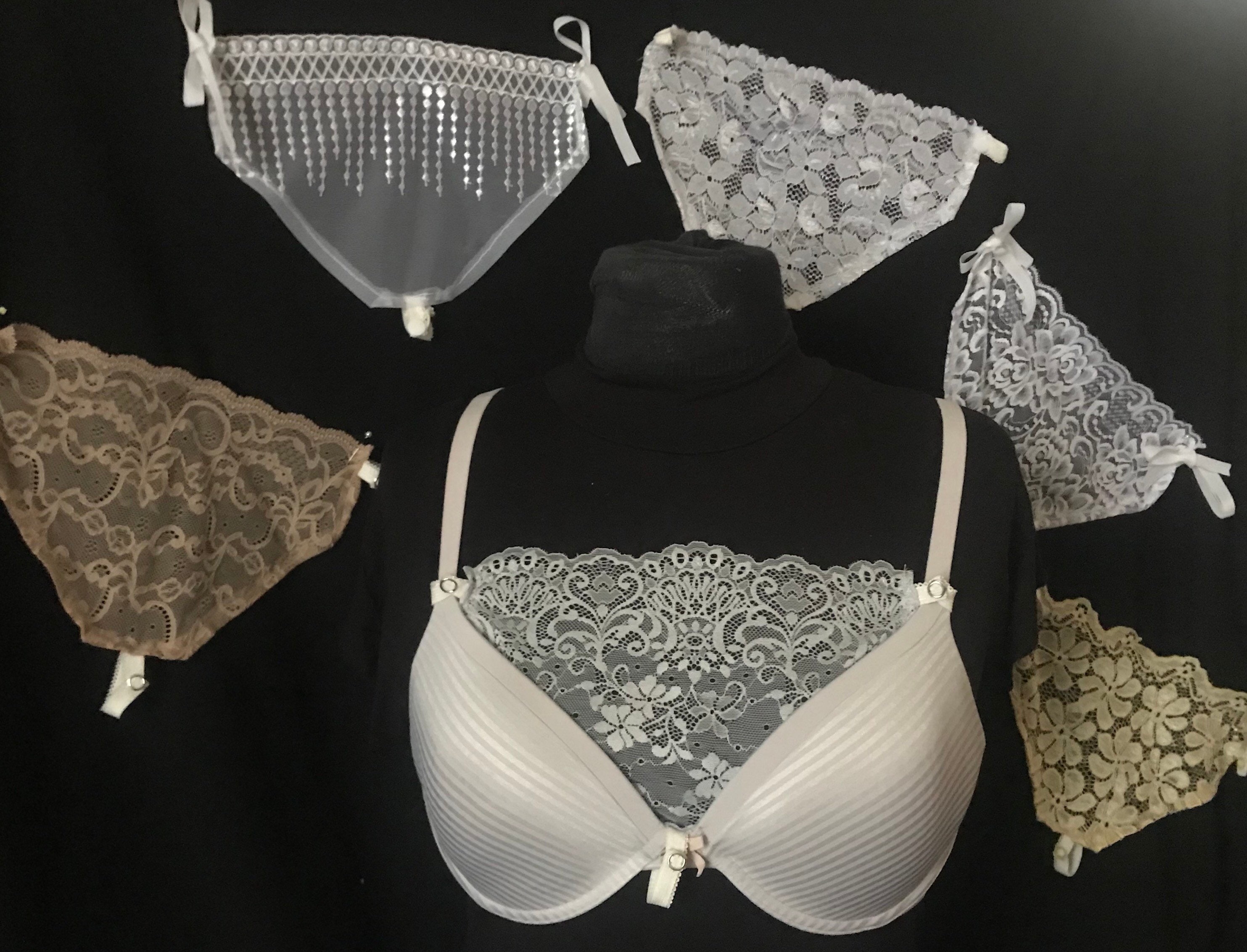 Lace modesty panel cleavage cover décolletage cover lace Etsy