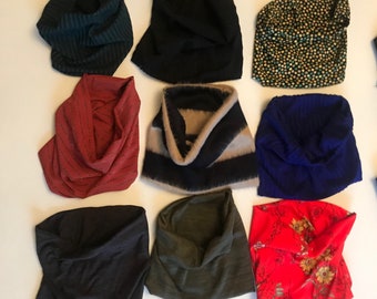 Handmade Stretch Bandana Face Mask: Washable Neck Gaiter Headband