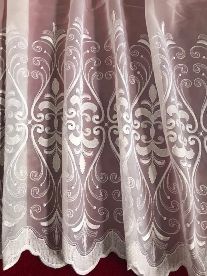 white lace scallop edge Shirt extender scroll design plus size dress extender