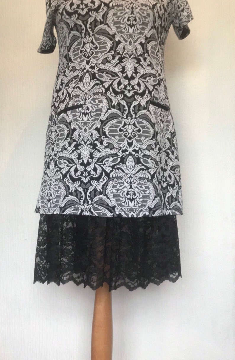 Black Lace Skirt Extender Knee Length Dress Extender Black Etsy