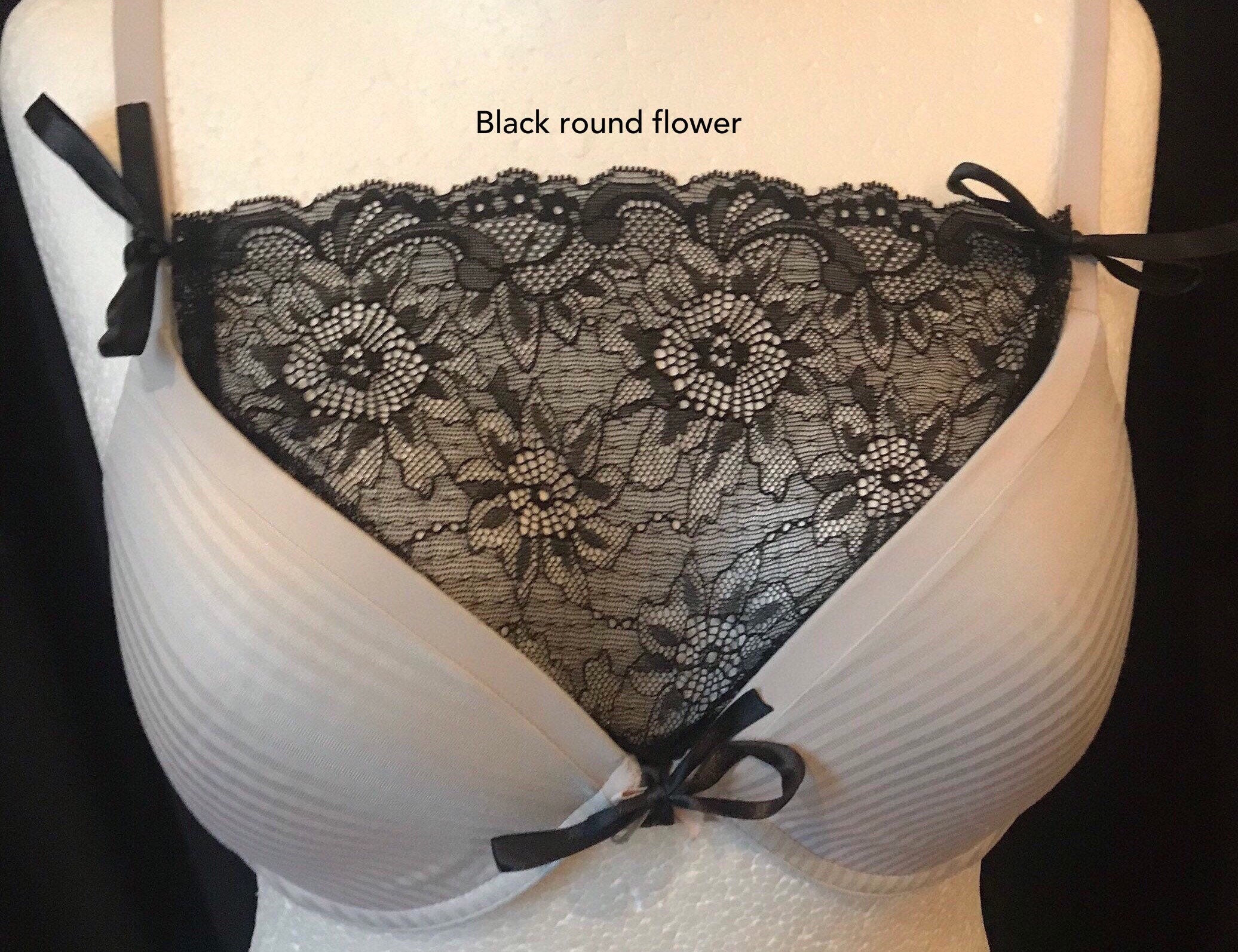 Modesty Panel, Black Lace, Cleavage Cover, Décolletage Cover , Modesty Bib,  Post Surgery Cover,lace,plus Size, Mock Camisole,chest Cover -  Israel