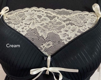 Lace Modesty Panel: Adjustable Cleavage Cover