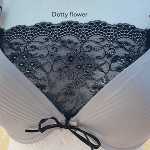 Lace Modesty Panel: Cleavage Cover- Ribbon Tie or Clip On