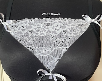 Lace Modesty Panel: Ribbon Tie Cleavage Cover, Made-to-Measure