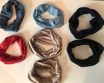 Handmade jersey Bandana Face Mask: Double Layer Neck Gaiter