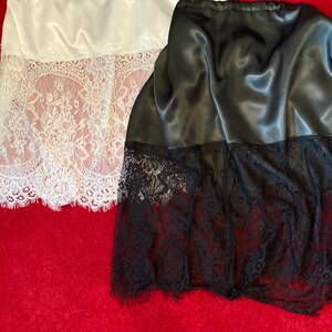 Skirt extender black or white plus size clothing dress extender shirt lace extender skirt lengthener lace shirt extender