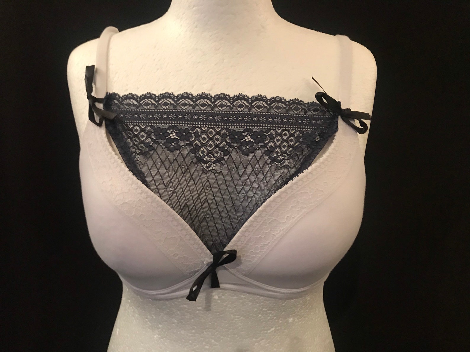 Lace modesty panel cleavage cover décolletage cover lace Etsy