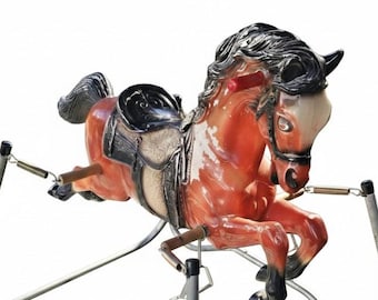 Vintage 1960s Spring Rocking Horse