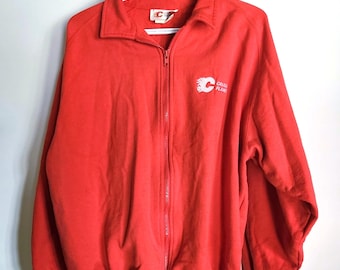 Vintage Calgary Flames Sweatshirt: 1980s NHL Hockey Fan Gear - Located in Canada