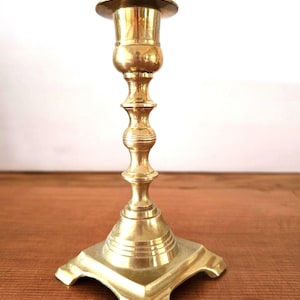 Vintage Solid Brass Candle Holder: Ornate Taper Candlestick, 6&quot;