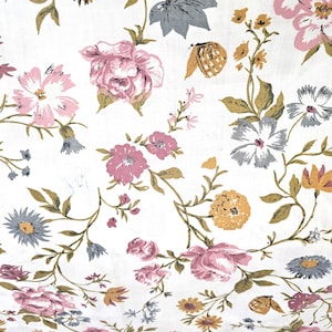 Vintage MARTEX Luxor Twin Flat Percale Sheet - Floral Twin Sheet - Farmhouse Sheets -  Made in the USA - Floral Twin Flat Sheets - Twin Flat
