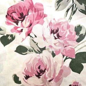 Vintage Floral Double Flat Sheet: No Iron Muslin, Cottage Chic Bedding
