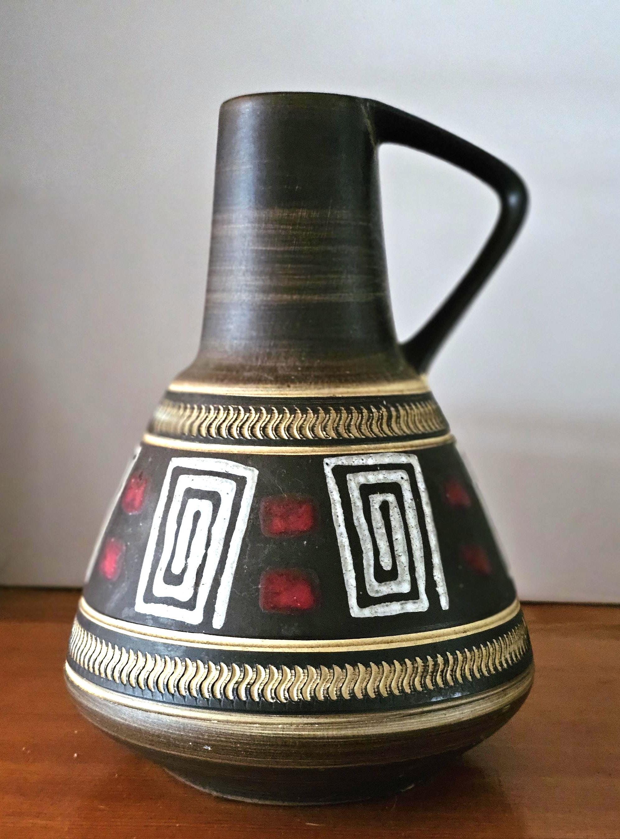 ヴィンテージ・ダムラー＆ブレイデン陶器ピッチャー：西ドイツ60年代