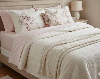80s Floral Pillowcases: Bohemian Bedding, Made in CanadaLocated in Canada
