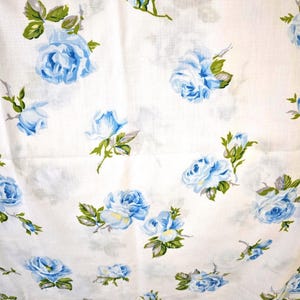 Vintage TRUPREST Texmade Twin Sheet Set, Vintage Twin Bedding, Retro Bedding, Floral Sheets, Floral Bedding, MCM Blue and Green Twin Sheets