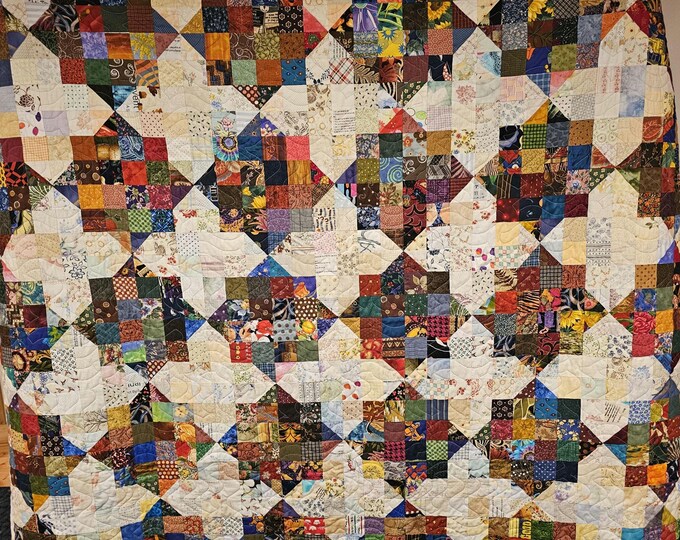 Handmade Full / Double Quilt - 61 ''x 72'' - Multicolor - Made in ...