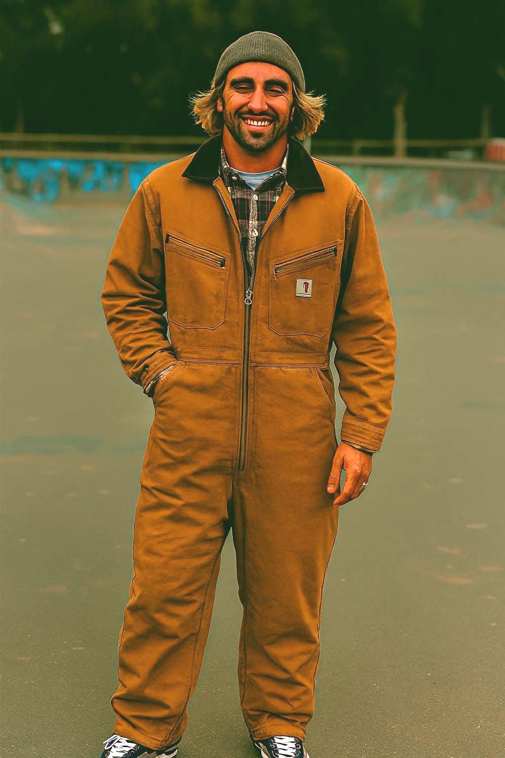 ジャケット・アウター Carhartt Coverall 80`s~90`s Made in USA Vintage Carhartt Coveralls: USA Made Brown Insulated Workwear (44