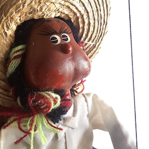 Vintage String Puppet - Mexican Marionette - Traditional Marionette Puppet - Handmade Marionette - Vintage Puppet