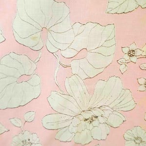 Volledig laken vintage Wamsutta: roze bloemen Flower Power retro beddengoed