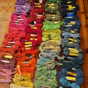 Vintage Tapestry Wool Bundle - Tapestry Supplies - Wool - Yarn Lot - Mixed Colors of Wool - Fiber Art Supplies - Vintage Wool