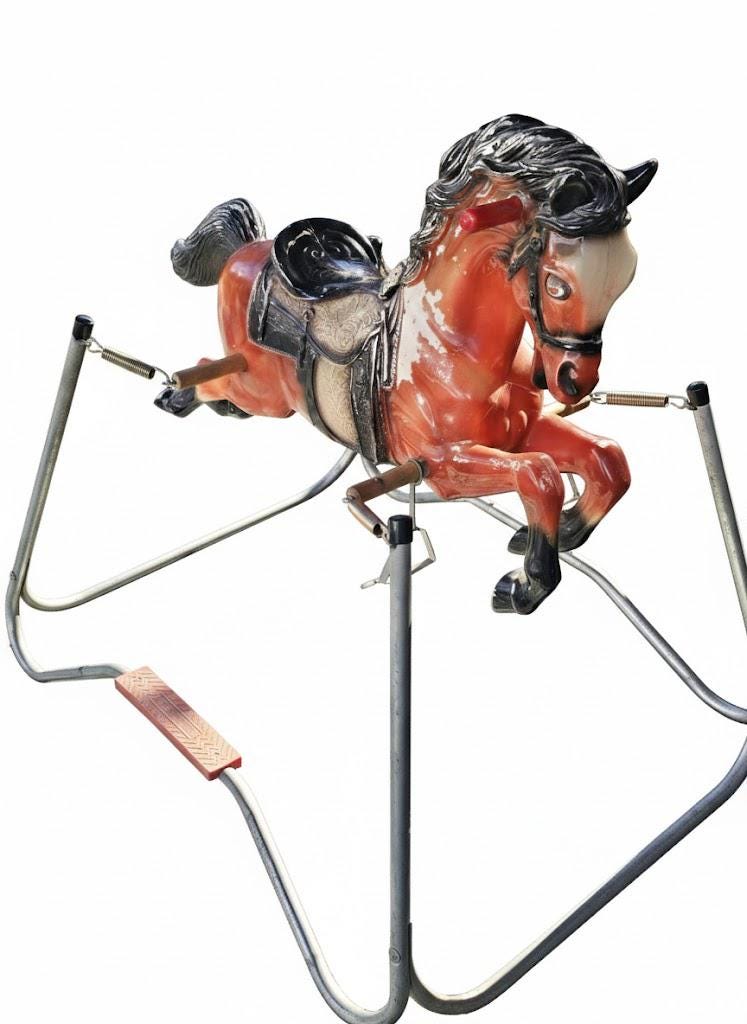 Vintage 1960s Spring Rocking Horse – Restored Toy, Farmhouse Decor - Etsy