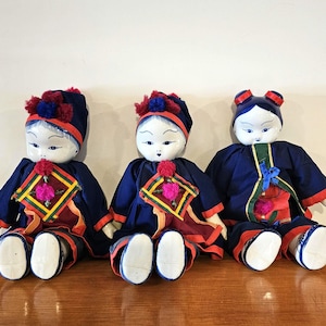 3 Vintage Japanische Porzellanpuppen - Sammlerfiguren