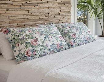 Vintage 80s Floral Pillowcases – Bohemian Cotton Blend Bedding