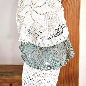 Vintage Crochet Cotton Doilies - Set of 4 - Lace Flowers