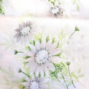 Vintage 70s Floral Pillowcases: Green Bohemian Bedding (Set of 2)