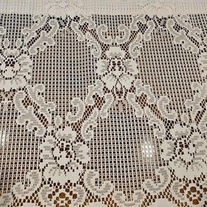 Luxury Romantic French Chateau Style Victorian, Vintage White Lace Valance, Cafe Curtain,  Lace Curtains, Valance, Farmhouse Curtains